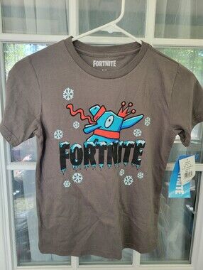New ✨️Kids' FORTNITE Gray Graphic Tee